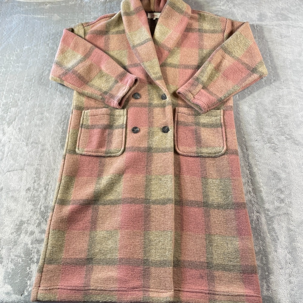 Xirena Jacket Coat Womens Medium Cole Plaid Mink Rose Soft‎ Neutral USA